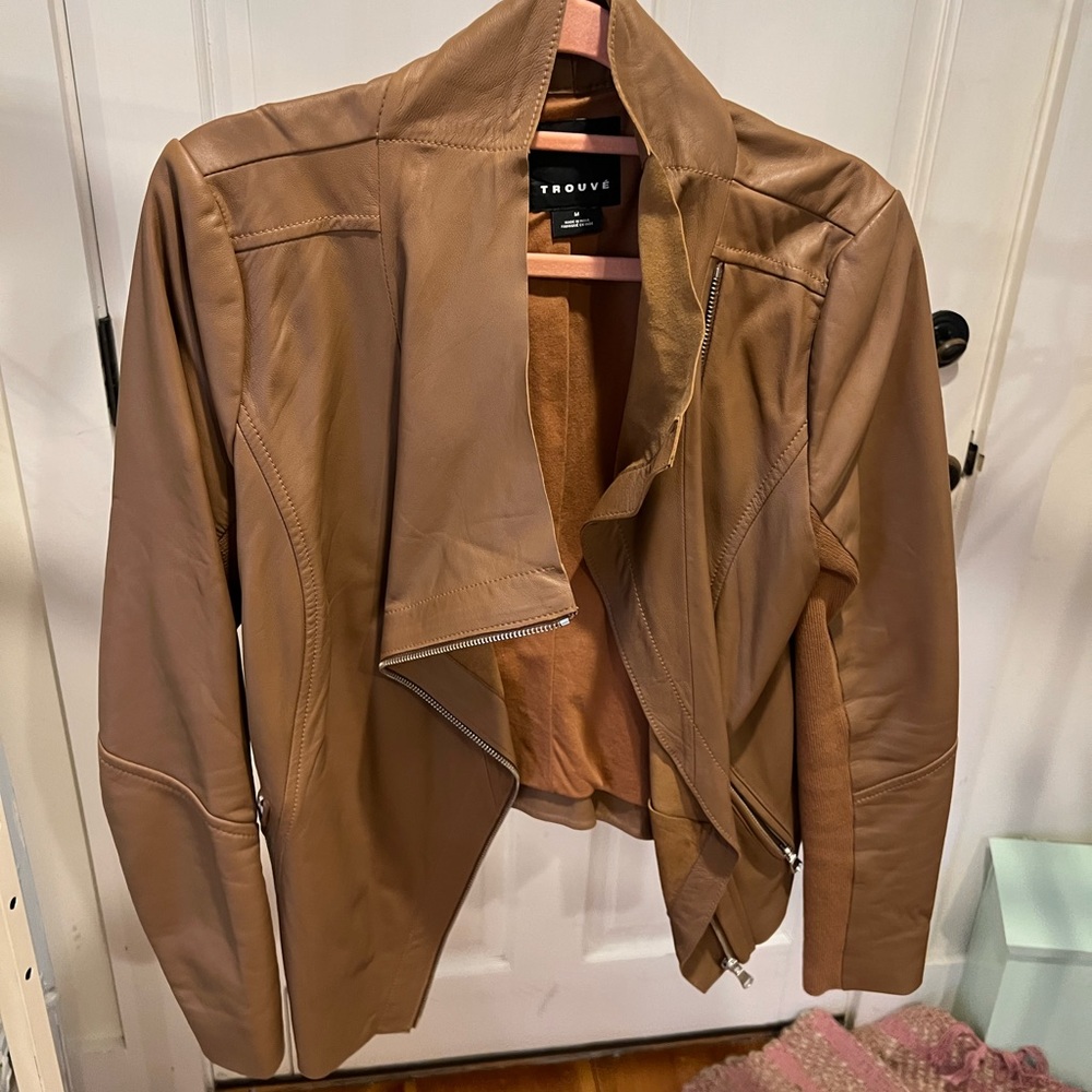 Trouvé medium leather jacket worn once